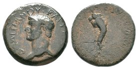 CILICIA, Olba. Domitian. As Caesar, AD 69-81. Æ Bare head left / Cornucopia. RPC 1721
Condition: Very Fine

Weight: 6.05gr
Diameter:19mm