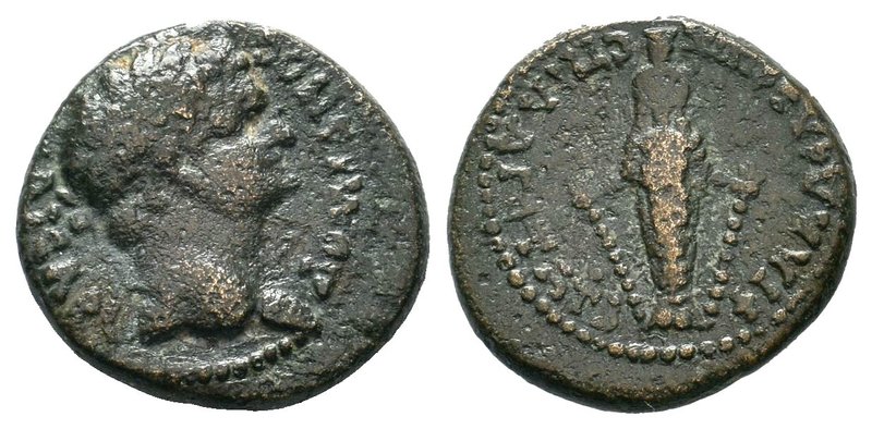 Philadelphia, Lydia. Domitian. AD 81-96. ΔΟΜΙΤΙΑΝOC KAICAP, laureate head right ...