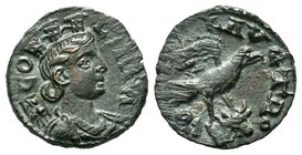 Troas, Alexandria Troas. Pseudo-autonomous issue, time of Gallienus, circa AD 253-268. COL AV TRO, turreted and draped bust of Tyche right; vexillum b...