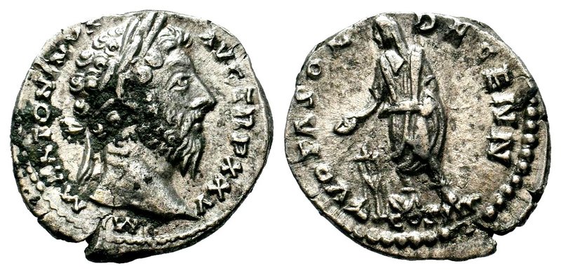 Marcus Aurelius, 161-180. Denarius 

Condition: Very Fine

Weight: 2.85 gr
Diame...