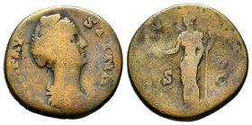 Diva Faustina I (+141 AD). AE

Condition: Very Fine

Weight: 22.70 gr
Diameter: 30.52 mm