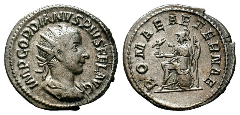 Gordian III AR Antoninianus. Rome, AD 241-243.

Weight : 3.77 gr
Diameter : 22.1...