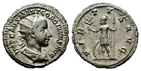 Gordian III AR Antoninianus. Rome, AD 241-243.

Condition: Very Fine

Weight: 4.10 gr
Diameter: 22 mm