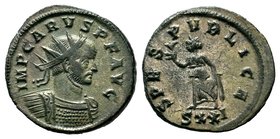 Carus (282-283 AD). AE Antoninianus

Condition: Very Fine

Weight: 3.82 gr
Diameter: 23 mm