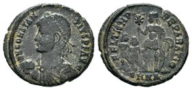 Constantius II. A.D. 337-361. AE centenionalis 

Condition: Very Fine

Weight: 3.41 gr
Diameter: 21.55 mm