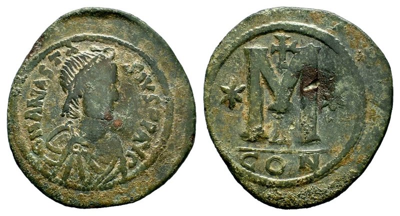 ANASTASIUS (491-518). Follis. Constantinople.

Condition: Very Fine

Weight: 16....