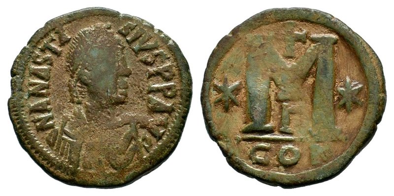 ANASTASIUS (491-518). Follis. Constantinople.

Condition: Very Fine

Weight: 18....