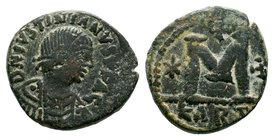 Justinian I. AE Follis. 527-565 AD.

Condition: Very Fine

Weight: 17.15 gr
Diameter: 30 mm