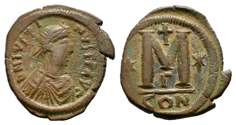 Justinian I. AE Follis. 527-565 AD.

Condition: Very Fine

Weight: 16.25 gr
Diam...