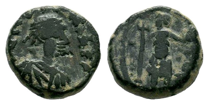 Justinian I. AE. 527-565 AD.

Condition: Very Fine

Weight: 2.41 gr
Diameter: 13...
