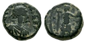 Justinian I. AE. 527-565 AD.

Condition: Very Fine

Weight: 2.41 gr
Diameter: 13 mm