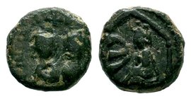 Justin I and Justinian I (AD 527).

Condition: Very Fine

Weight: 1.89 gr
Diameter: 11 mm