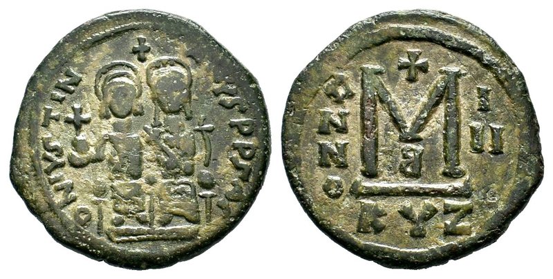 Justin II , with Sophia (565-578 AD). AE Follis 

Condition: Very Fine

Weight: ...