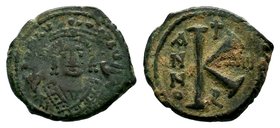 MAURICE TIBERIUS. 582-602 AD. Æ

Condition: Very Fine

Weight: 5.57 gr
Diameter: 21 mm