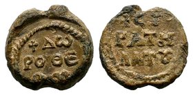 Byzantine Lead Seal 7th - 11th C. AD.

Condition: Very Fine

Weight: 12.39 gr
Diameter: 23 mm