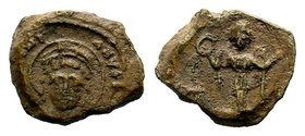 Byzantine Lead Seal 7th - 11th C. AD.

Condition: Very Fine

Weight: 5.38 gr
Diameter: 19 mm