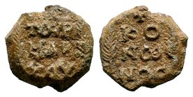 Byzantine Lead Seal 7th - 11th C. AD.

Condition: Very Fine

Weight: 10.42 gr
Diameter: 21.57 mm