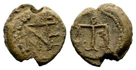 Byzantine Lead Seal 7th - 11th C. AD.

Condition: Very Fine

Weight: 12.74 gr
Diameter: 23.77 mm