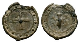 Byzantine Lead Seal 7th - 11th C. AD.

Condition: Very Fine

Weight: 2.69 gr
Diameter: 21 mm