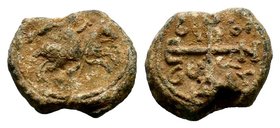 Byzantine Lead Seal 7th - 11th C. AD.

Condition: Very Fine

Weight: 8.90 gr 
Diameter: 20 mm