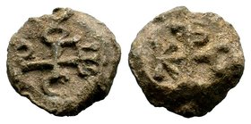 Byzantine Lead Seal 7th - 11th C. AD.

Condition: Very Fine

Weight: 16.44 gr 
Diameter:25 mm