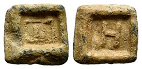 Greek, 1st century BC–2nd century AD. PB Weight

Condition: Very Fine

Weight: 12.29 gr
Diameter: 22.70 mm