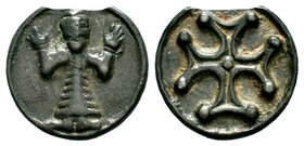 Byzantine Badge, Circa 5th-6th century. 

Condition: Very Fine

Weight: 9.74 gr
Diameter: 29 mm