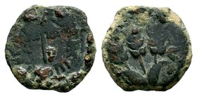Judaea, Herodian Kingdom. Agrippa I. 37-44 C.E. AE prutah

Condition: Very Fine

Weight: 2.89 gr
Diameter: 17 mm