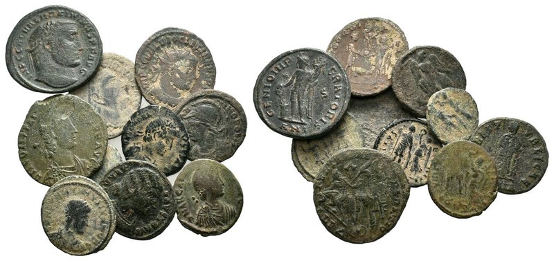 Lot of 10 Roman Coins. 

Condition: Very Fine

Weight: LOT
Diameter: