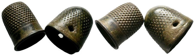 Byzantine Bronze Thimble 2x

Condition: Very Fine

Weight: 5.14 gr
Diameter: 18....