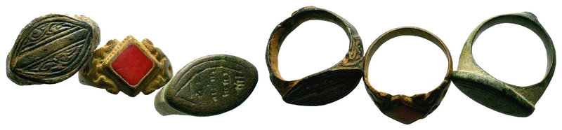 3x Ancient Rings

Condition: Very Fine

Weight: LOT
Diameter:
