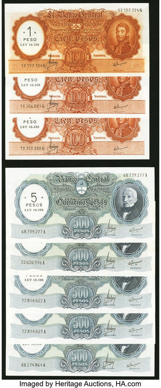 Eleven Examples from the 1969 Provisional Issue in Argentina. Very Fine-Extremel...