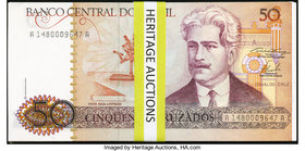 Brazil Banco Central Do Brasil 50 Cruzados ND (1986) Pick 210 140 Consecutive Notes Crisp Uncirculated. 

HID09801242017
