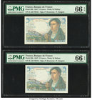 France Banque de France 5 Francs 30.10.1947 Pick 98b Two Examples PMG Gem Uncirculated 66 EPQ. 

HID09801242017
