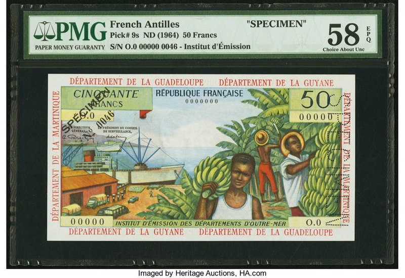 French Antilles Institut d'Emission des Departements d'Outre-Mer 50 Francs ND (1...