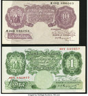 Great Britain Bank of England 10 Shillings; 1 Pound ND (1940-48) Pick 366; 367a Extremely Fine or Better. 

HID09801242017