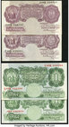 Great Britain Bank of England 10 Shillings; 1 Pound ND (1948-49) Pick 368a (2); 369a (2) Very Fine or Better. 

HID09801242017