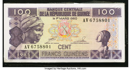 Guinea Banque Centrale 100 Francs 1985 Pick 30a Pack of 100 Consecutive Notes Crisp Uncirculated. 

HID09801242017