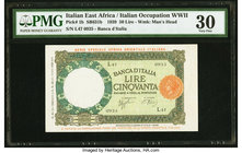 Italian East Africa Banca d'Italia 50 Lire 1939 Pick 1b PMG Very Fine 30. Minor repairs.

HID09801242017