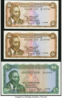 Kenya Central Bank of Kenya 5; 5; 10 Shillings 1.7.1968 Pick 1c (2); 2c Crisp Uncirculated. 

HID09801242017