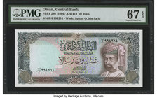 Oman Central Bank of Oman 20 Rials 1994 / AH1414 Pick 29b PMG Superb Gem Unc 67 EPQ. 

HID09801242017