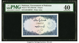 Pakistan Government of Pakistan 1 Rupee ND (1953-63) Pick 9 PMG Extremely Fine 40. Pinholes.

HID09801242017