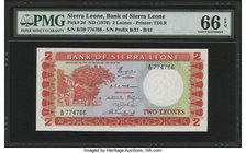 Sierra Leone Bank of Sierra Leone 2 Leones ND (1970) Pick 2d PMG Gem Uncirculated 66 EPQ. 

HID09801242017