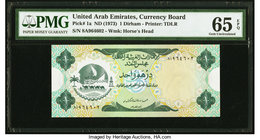 United Arab Emirates Currency Board 1 Dirham ND (1973) Pick 1a PMG Gem Uncirculated 65 EPQ. 

HID09801242017