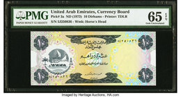 United Arab Emirates Currency Board 10 Dirhams ND (1973) Pick 3a PMG Gem Uncirculated 65 EPQ. 

HID09801242017