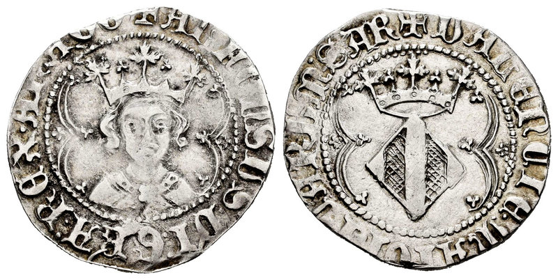 The Crown of Aragon. Alfonso I (1109-1126). 1 real. Valencia. (Cru-2907). Anv.: ...