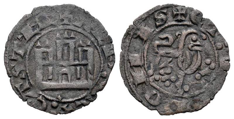 Kingdom of Castille and Leon. Alfonso X (1252-1284). Maravedí prieto. Sin marca ...