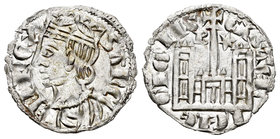 Kingdom of Castille and Leon. Sancho IV (1284-1295). Cornado. Burgos. (Bautista-427 variante). Anv.: Corona con cruz . Rev.: B y estrella a los lados ...