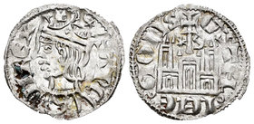Kingdom of Castille and Leon. Sancho IV (1284-1295). Cornado. Sevilla. (Bautista-432 variante). Anv.: Corona con cruz y encima estrella. Rev.: Estrell...