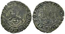 Kingdom of Castille and Leon. Juan II (1406-1454). Blanca. Coruña. (Bautista-813). Ve. 2,52 g. Con venera bajo el castillo. Choice F. Est...25,00.
